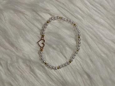 Preview: Armbänder Herz weiß