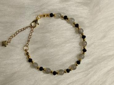 Preview: Armband grau/schwarz