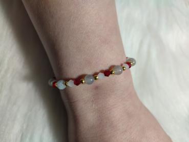 Preview: Armband Rot/Grau