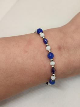 Armband blau/weiß