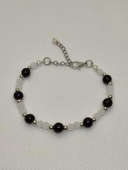 Preview: Armband schwarz/weiß