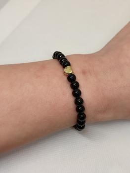 Preview: Armband schwarz mit herz