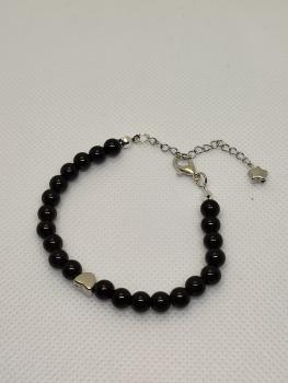 Armband schwarz mit herz