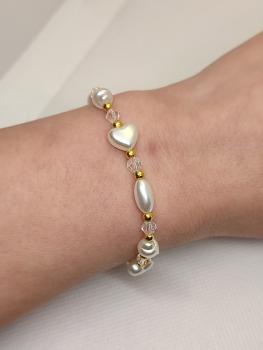 Preview: Armband mit Herzperlen