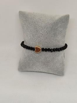 Armband schwarz mit herz