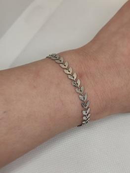 Armband blätter silber