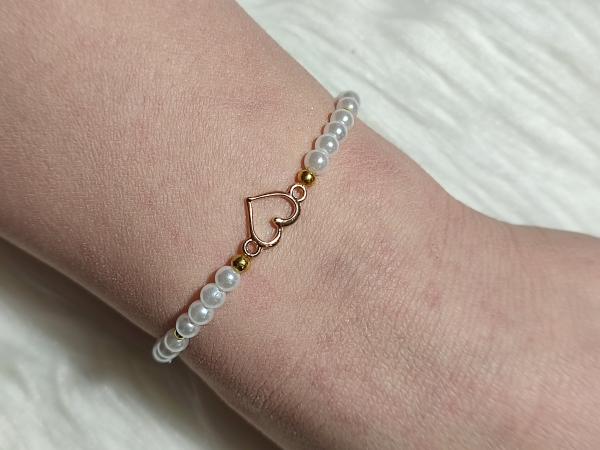Armbänder Herz weiß