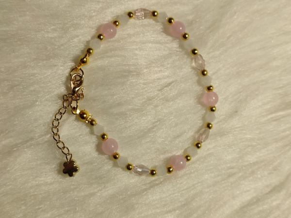 Armband rosa/weiß