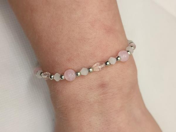 Armband rosa/weiß
