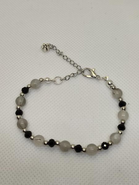 Armband schwarz/grau