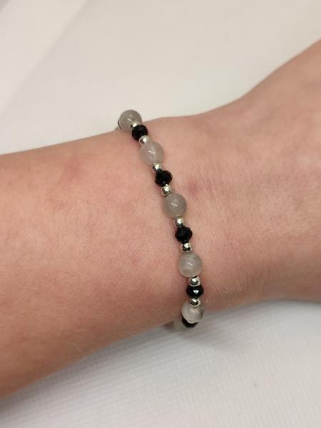 Armband schwarz/grau