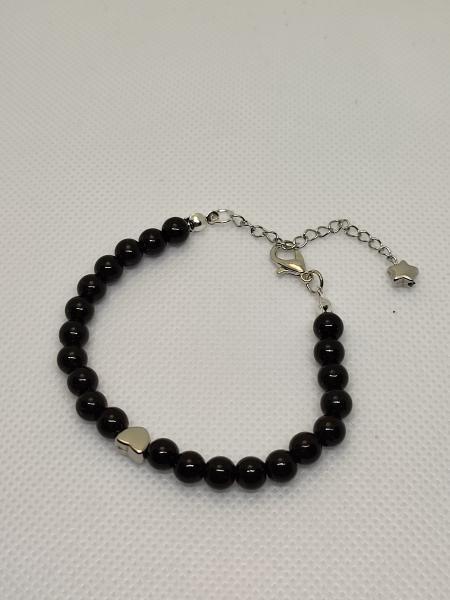 Armband schwarz mit herz